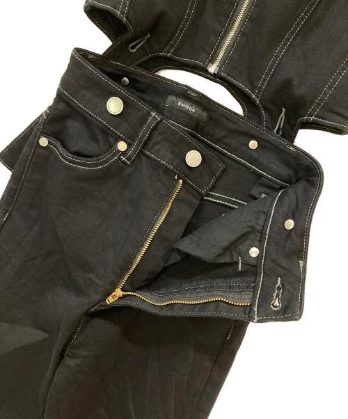 EMODA（エモダ）EMODA (エモダ) コルセットハングデニムサロペット ブラック サイズ:Ｓ 未使用品の古着・服飾アイテム