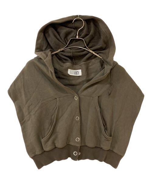 MM6 Maison Margiela（エムエムシックスメゾンマルジェラ）MM6 Maison Margiela (エムエムシックスメゾンマルジェラ) フード付きカーディガン オリーブ サイズ:Mの古着・服飾アイテム