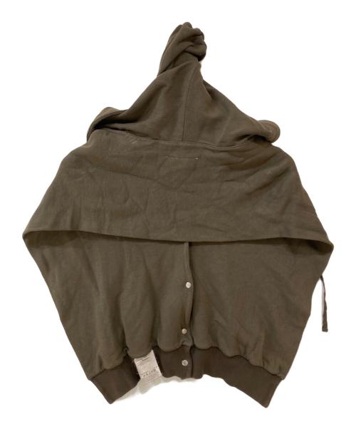 MM6 Maison Margiela（エムエムシックスメゾンマルジェラ）MM6 Maison Margiela (エムエムシックスメゾンマルジェラ) フード付きカーディガン オリーブ サイズ:Mの古着・服飾アイテム