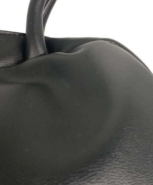 SALON adam et rope'（サロンアダムエロペ）SALON adam et rope' (サロンアダムエロペ) スプリットレザーミドルボストンバッグ ブラックの古着・服飾アイテム