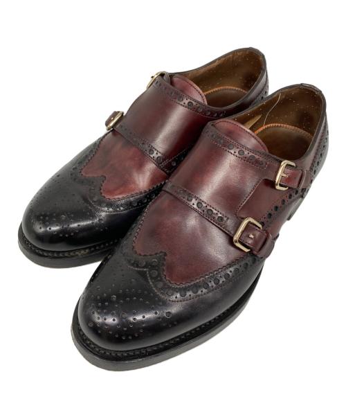 Santoni（サントーニ）Santoni (サントーニ) ダブルモンクストラップシューズ ブラウン サイズ:5の古着・服飾アイテム