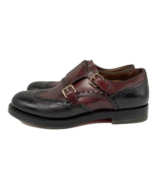 Santoni（サントーニ）Santoni (サントーニ) ダブルモンクストラップシューズ ブラウン サイズ:5の古着・服飾アイテム