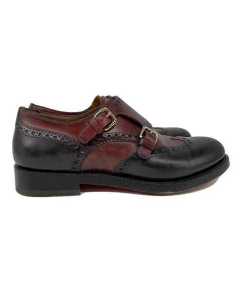 Santoni（サントーニ）Santoni (サントーニ) ダブルモンクストラップシューズ ブラウン サイズ:5の古着・服飾アイテム