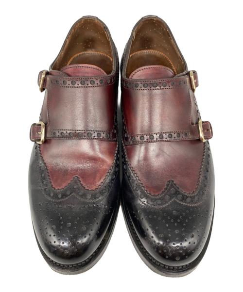 Santoni（サントーニ）Santoni (サントーニ) ダブルモンクストラップシューズ ブラウン サイズ:5の古着・服飾アイテム