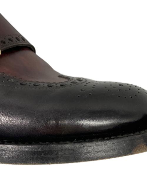 Santoni（サントーニ）Santoni (サントーニ) ダブルモンクストラップシューズ ブラウン サイズ:5の古着・服飾アイテム