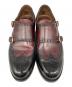 中古・古着 Santoni (サントーニ) ダブルモンクストラップシューズ ブラウン サイズ:5：12000円