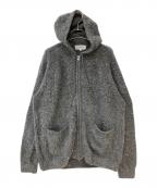 FOLLフォル）の古着「washed soft wool zip parka」｜グレー