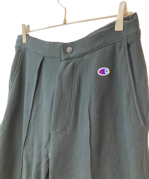 Champion REVERSE WEAVE（チャンピオン リバース ウィーブ）Champion REVERSE WEAVE (チャンピオン リバース ウィーブ) JOURNAL STANDARD relume (ジャーナルスタンダード レリューム) 別注リバースウィーブスウェットトラックパンツ ブラック サイズ:Lの古着・服飾アイテム