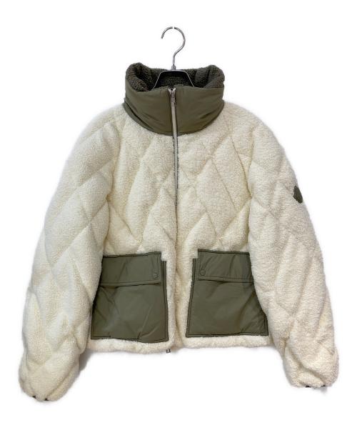 MONCLER（モンクレール）MONCLER (モンクレール) JONQUILLE ボアフリースショートダウンジャケット ホワイトの古着・服飾アイテム