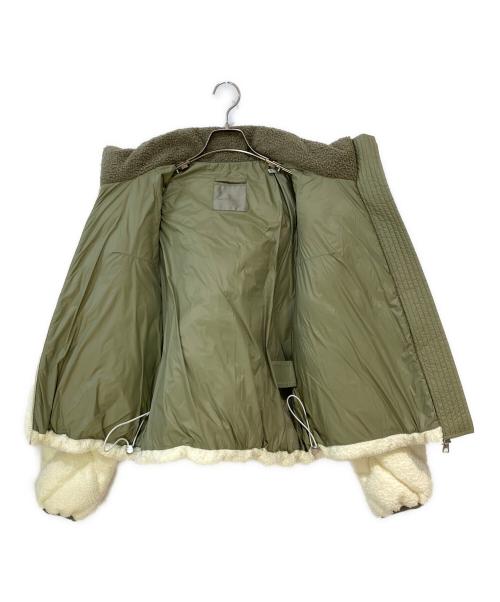 MONCLER（モンクレール）MONCLER (モンクレール) JONQUILLE ボアフリースショートダウンジャケット ホワイトの古着・服飾アイテム