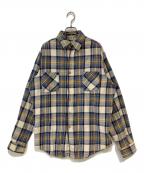big macビッグマック）の古着「70’s チェックネルシャツ」｜ブルー×ベージュ