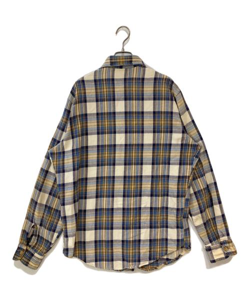 big mac（ビッグマック）big mac (ビッグマック) 70’s チェックネルシャツ ブルー×ベージュ サイズ:Lの古着・服飾アイテム