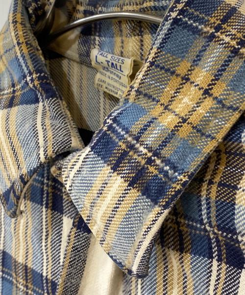 big mac（ビッグマック）big mac (ビッグマック) 70’s チェックネルシャツ ブルー×ベージュ サイズ:Lの古着・服飾アイテム