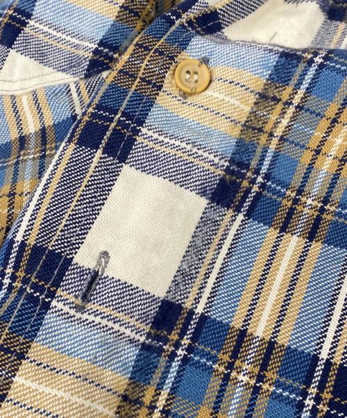 big mac（ビッグマック）big mac (ビッグマック) 70’s チェックネルシャツ ブルー×ベージュ サイズ:Lの古着・服飾アイテム