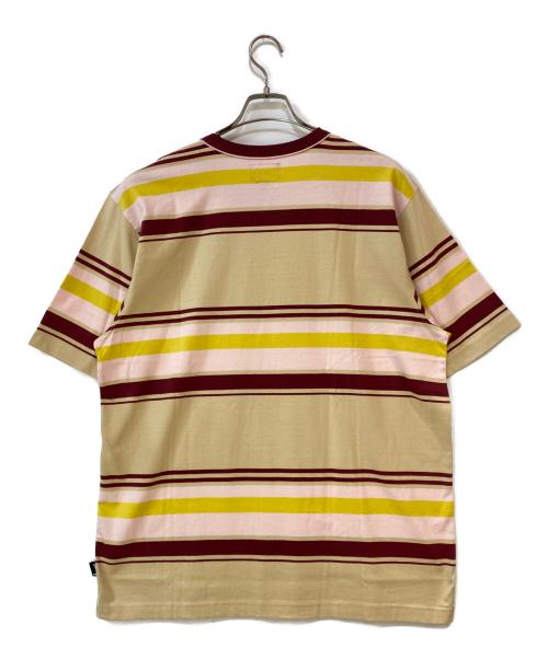 stussy（ステューシー）stussy (ステューシー) ボーダーTシャツ ベージュ サイズ:ＸＬの古着・服飾アイテム
