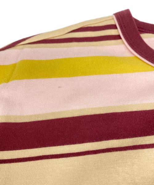stussy（ステューシー）stussy (ステューシー) ボーダーTシャツ ベージュ サイズ:ＸＬの古着・服飾アイテム