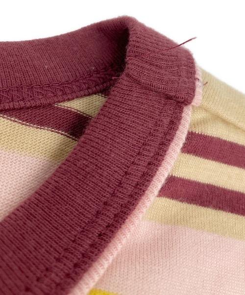 stussy（ステューシー）stussy (ステューシー) ボーダーTシャツ ベージュ サイズ:ＸＬの古着・服飾アイテム
