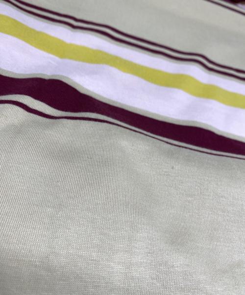 stussy（ステューシー）stussy (ステューシー) ボーダーTシャツ ベージュ サイズ:ＸＬの古着・服飾アイテム