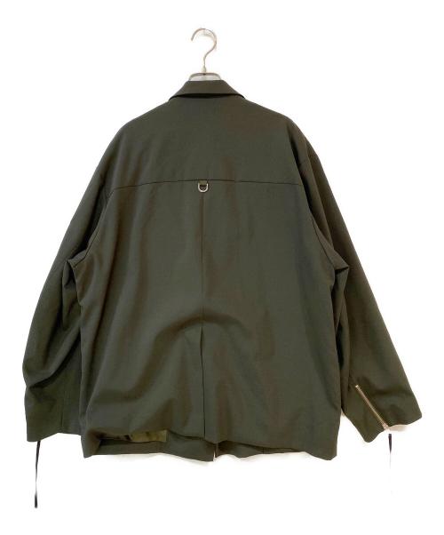 MAISON SPECIAL（メゾンスペシャル）MAISON SPECIAL (メゾンスペシャル) プライムオーバーフロントジップミリタリーツイルテーラードジャケット オリーブ サイズ:01 未使用品の古着・服飾アイテム