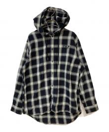DIESEL（ディーゼル）の古着「S-IX-AJFI GREY Hooded shirt」｜ブラック