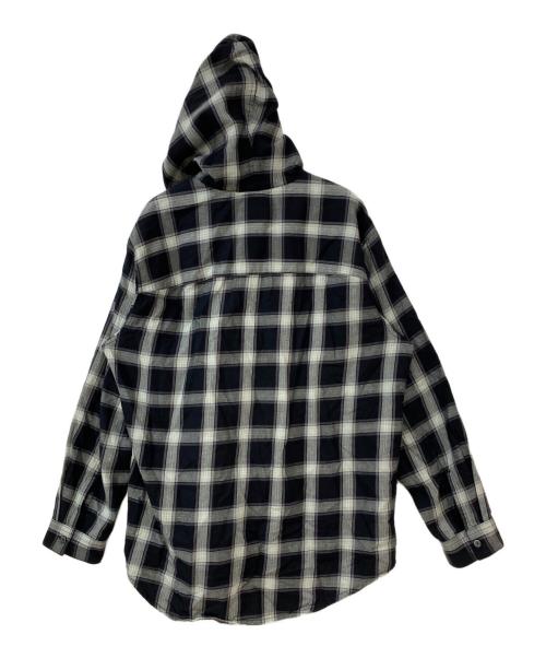 DIESEL（ディーゼル）DIESEL (ディーゼル) S-IX-AJFI GREY Hooded shirt ブラック サイズ:44の古着・服飾アイテム