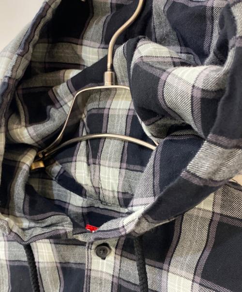 DIESEL（ディーゼル）DIESEL (ディーゼル) S-IX-AJFI GREY Hooded shirt ブラック サイズ:44の古着・服飾アイテム