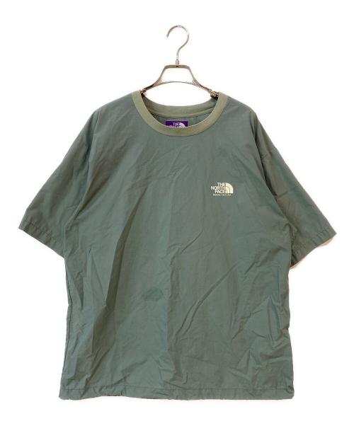 THE NORTHFACE PURPLELABEL（ザ・ノースフェイス パープルレーベル）THE NORTHFACE PURPLELABEL (ザ・ノースフェイス パープルレーベル) BEAUTY&YOUTH (ビューティーアンドユース) 別注グラフィックウーブンティー グリーン サイズ:Lの古着・服飾アイテム