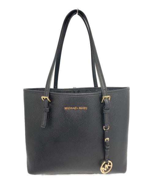 MICHAEL KORS（マイケル・コース）MICHAEL KORS (マイケル・コース) JET SET TRAVEL トートバッグ ブラックの古着・服飾アイテム