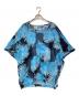 Y's（ワイズ）の古着「フェザー柄シアーカットソー」｜ブルー