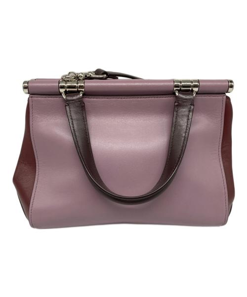COACH（コーチ）COACH (コーチ) カラーブロックグレースハンドバッグ パープルの古着・服飾アイテム