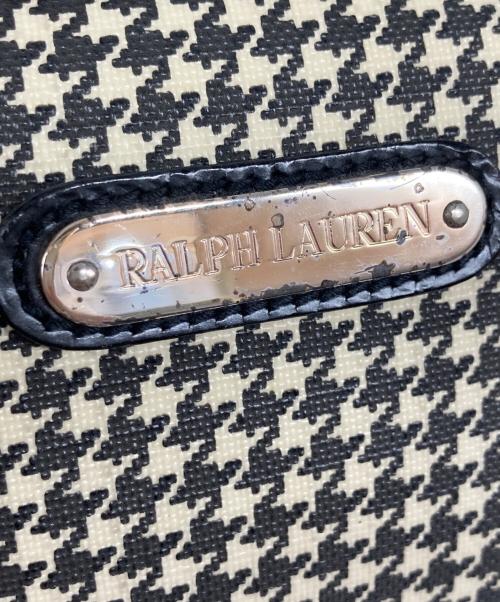 RALPH LAUREN（ラルフローレン）RALPH LAUREN (ラルフローレン) 千鳥格子柄ミニボストンバッグ ベージュの古着・服飾アイテム