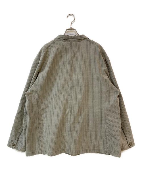 Porter Classic（ポータークラシック）Porter Classic (ポータークラシック) FADED STRIPE BINGHAM JACET グレー サイズ:3の古着・服飾アイテム