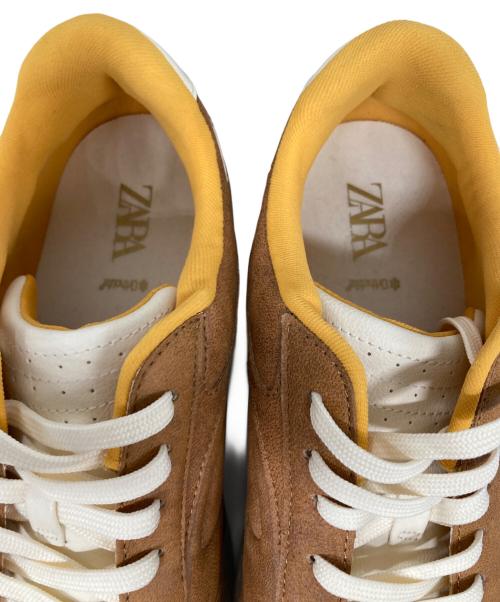 ZARA（ザラ）ZARA (ザラ) ローカットスニーカー ブラウン サイズ:27.5cmの古着・服飾アイテム