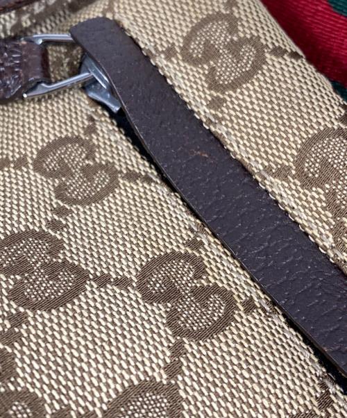 GUCCI（グッチ）GUCCI (グッチ) GGキャンバス シェリーライン ウエストバッグ ベージュ×ブラウンの古着・服飾アイテム