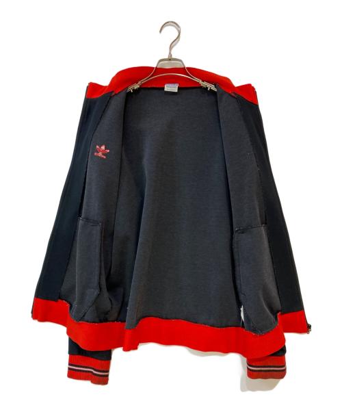 adidas（アディダス）adidas (アディダス) ヴィンテージトラックジャケット ブラック×レッド サイズ:XOの古着・服飾アイテム