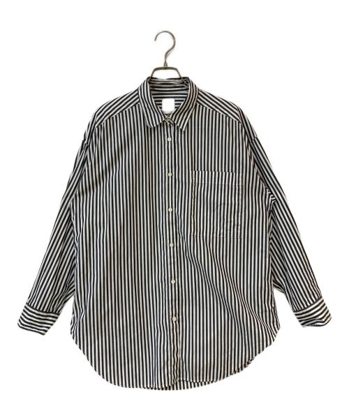 Spick and Span（スピック＆スパン）Spick and Span (スピック＆スパン) 50コットンオーバーシャツ ブラック×ホワイト サイズ:Freeの古着・服飾アイテム