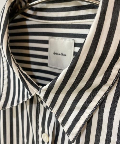 Spick and Span（スピック＆スパン）Spick and Span (スピック＆スパン) 50コットンオーバーシャツ ブラック×ホワイト サイズ:Freeの古着・服飾アイテム