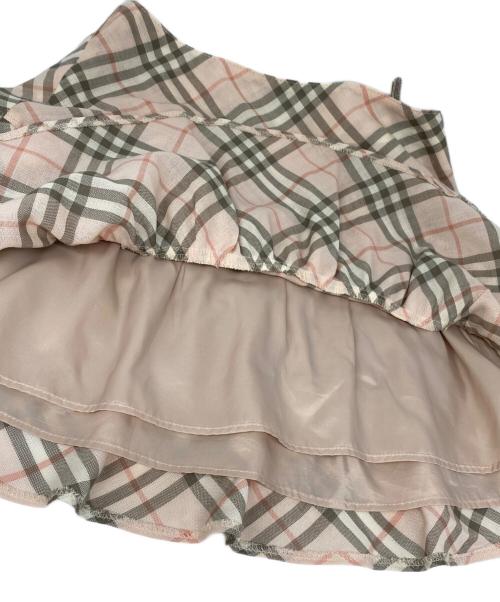 BURBERRY LONDON（バーバリーロンドン）BURBERRY LONDON (バーバリーロンドン) ノバチェック ミニスカート ベージュ サイズ:36の古着・服飾アイテム