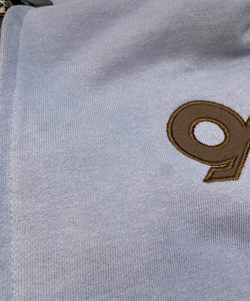 9090（9090）9090 (9090) 90 Logo Zip Hoodie ブルー サイズ:Lの古着・服飾アイテム
