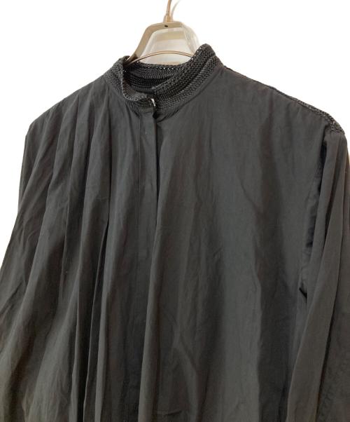 MARECHAL TERRE（マルシャルテル）MARECHAL TERRE (マルシャルテル) クロシェアミシャツワンピース ブラック サイズ:2の古着・服飾アイテム