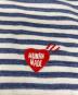 中古・古着 HUMAN MADE (ヒューマンメイド) 刺繍ロゴボーダーTシャツ ブルー サイズ:XL：7000円