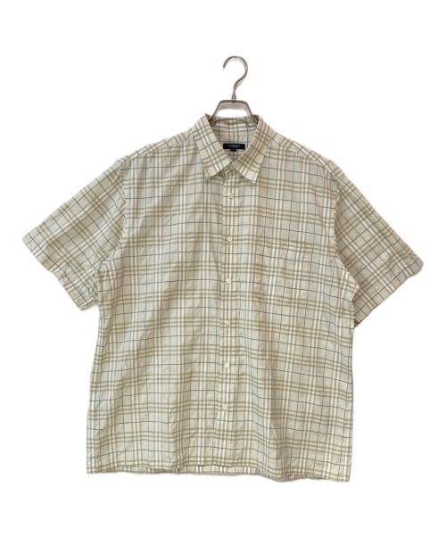 BURBERRY LONDON（バーバリーロンドン）BURBERRY LONDON (バーバリーロンドン) 半袖チェックシャツ ベージュ サイズ:3Ｌの古着・服飾アイテム
