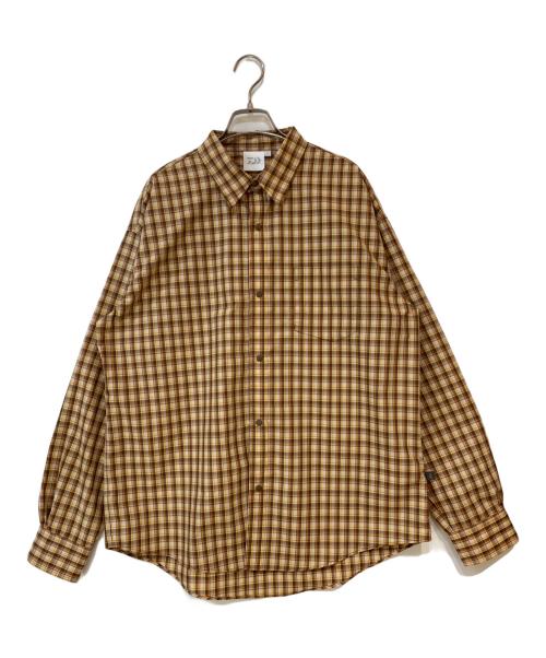 DAIWA（ダイワ）DAIWA (ダイワ) スナップボタン チェック シャツ ブラウン サイズ:Lの古着・服飾アイテム