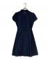 BLUE LABEL CRESTBRIDGE (ブルーレーベルクレストブリッジ) シャドーチェック シャドー フレンチ フレンチスリーブ ワンピース ネイビー サイズ:36：7000円