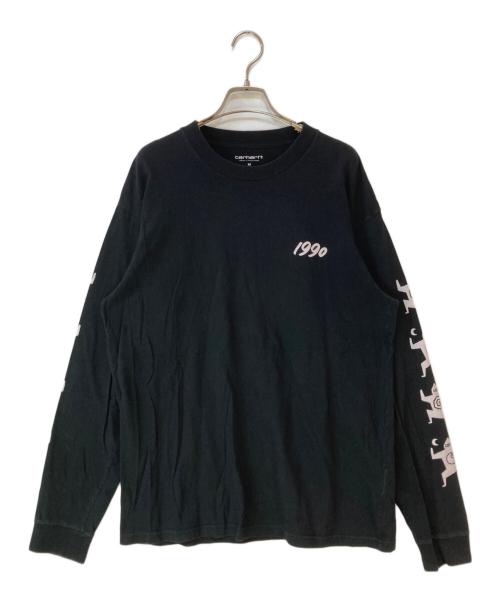 Carhartt WIP（カーハート ワーク イン プログレス）Carhartt WIP (カーハート ワーク イン プログレス) L/S NINJA TUNE T/S 長袖カットソー ブラック サイズ:Ｍの古着・服飾アイテム