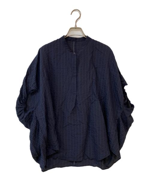 JOURNAL STANDARD relume（ジャーナルスタンダード レリューム）JOURNAL STANDARD relume (ジャーナルスタンダード レリューム) N/Rダブルストライプブラウス ネイビー サイズ:Ｆree 未使用品の古着・服飾アイテム
