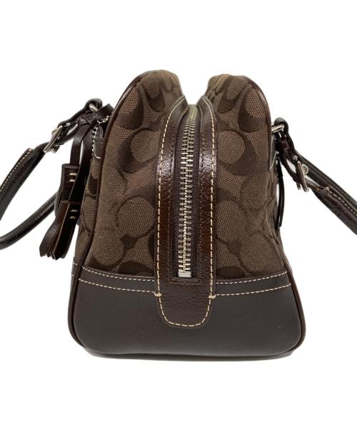 COACH（コーチ）COACH (コーチ) シグネチャー ハンプトンズ サッチェル バッグ ブラウンの古着・服飾アイテム