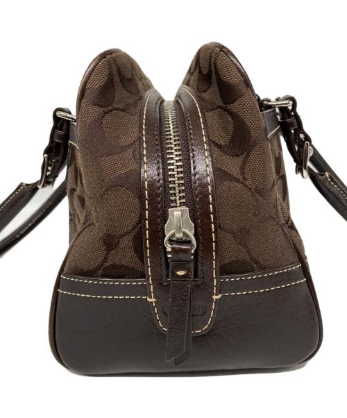 COACH（コーチ）COACH (コーチ) シグネチャー ハンプトンズ サッチェル バッグ ブラウンの古着・服飾アイテム
