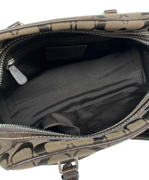 COACH（コーチ）COACH (コーチ) シグネチャー ハンプトンズ サッチェル バッグ ブラウンの古着・服飾アイテム