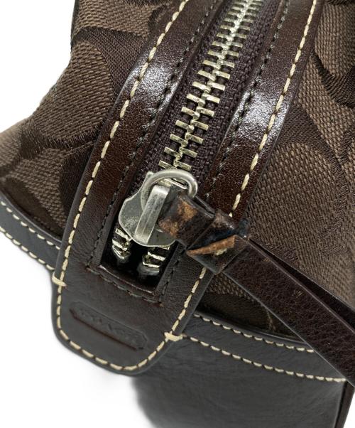 COACH（コーチ）COACH (コーチ) シグネチャー ハンプトンズ サッチェル バッグ ブラウンの古着・服飾アイテム